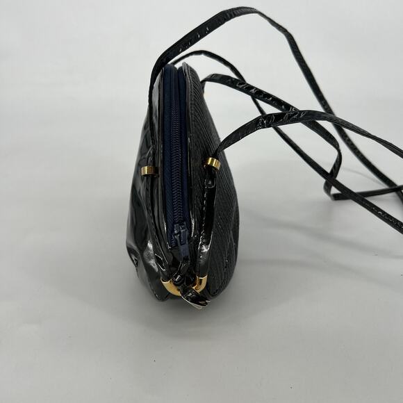 Vtg Saks‎ Fifth Avenue Handbag Green Crossbody Italy Circle Ball Patent Leather - Picture 5 of 15